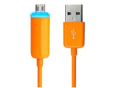 Orange USB-A to Micro-USB cable
